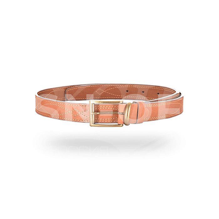 Ремень брючный светло-золотая кожа 367-1