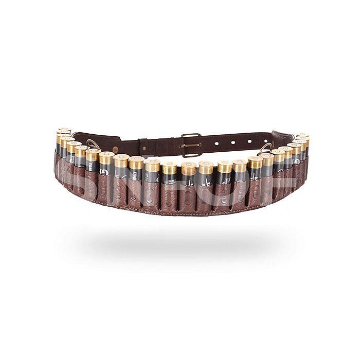 Патронташ открытый 12к, 24 патрона, кожа 210